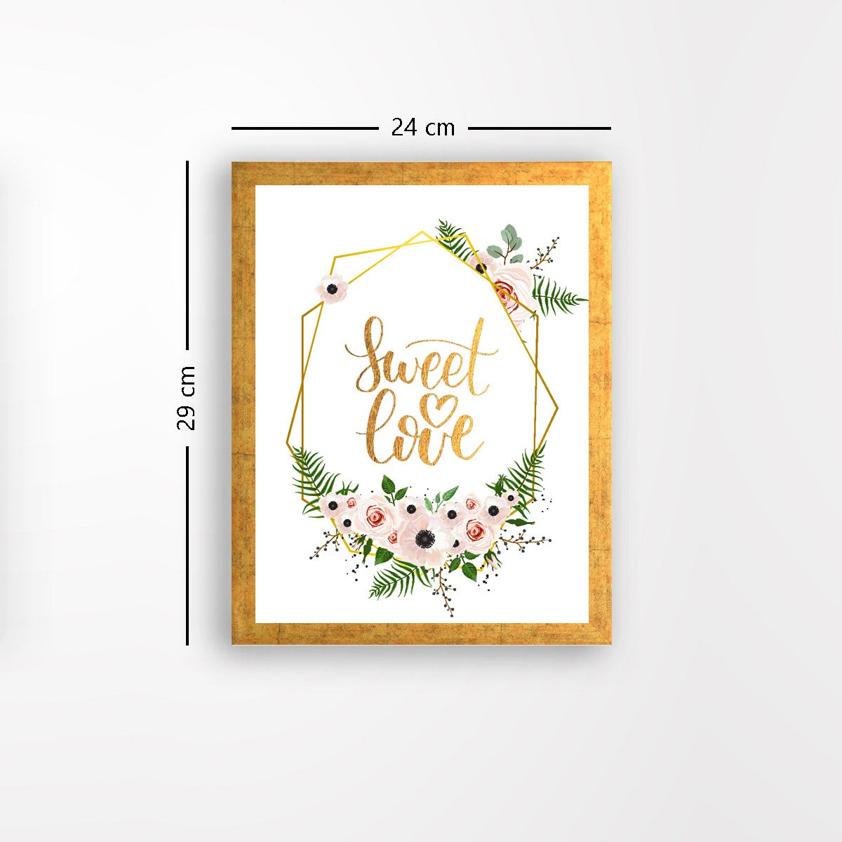 Quadro Decorativo MDF Emoldurado - Arte Multicolor 24x29cm com Moldura de Madeira 2cm