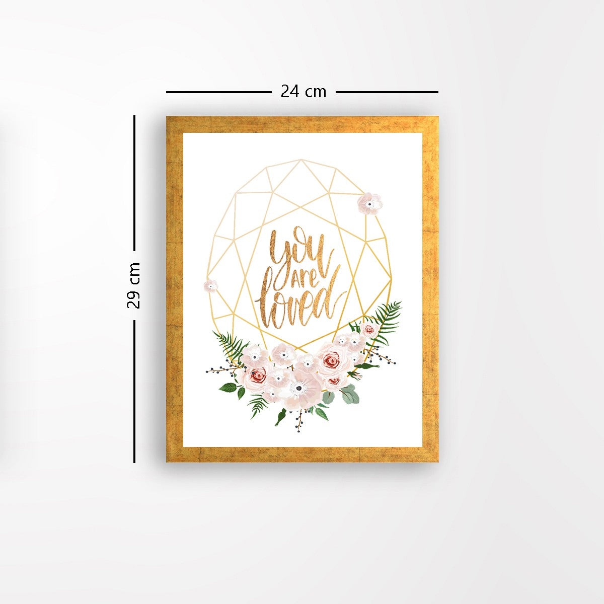 Quadro Decorativo MDF Emoldurado - Arte Multicolor 24x29cm com Moldura de Madeira 2cm