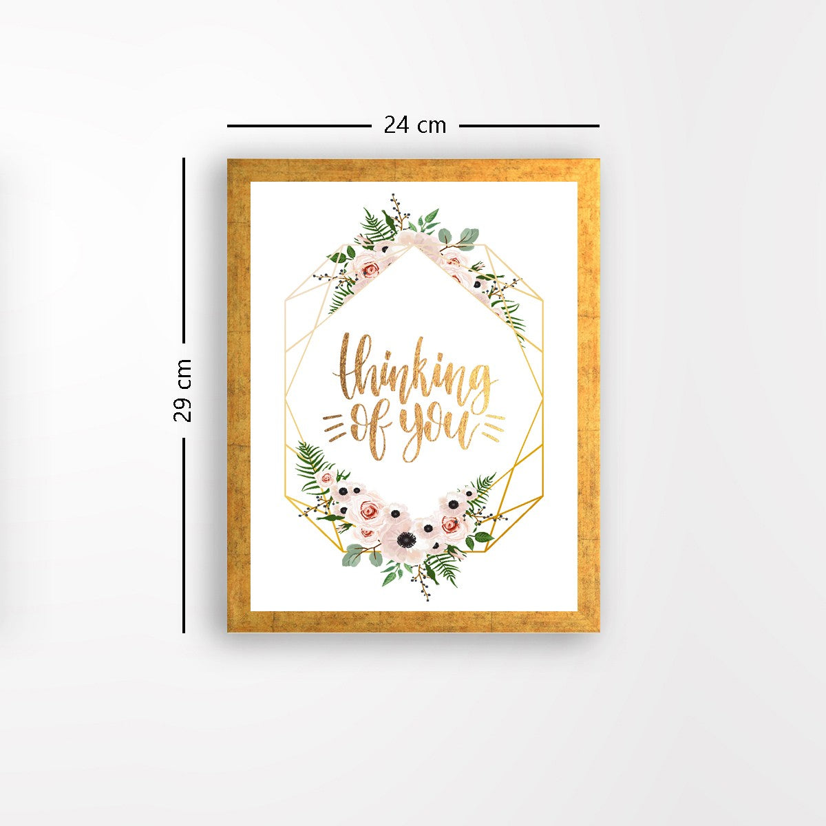 Quadro Decorativo MDF Emoldurado - Arte Multicolor 24x29cm com Moldura de Madeira 2cm