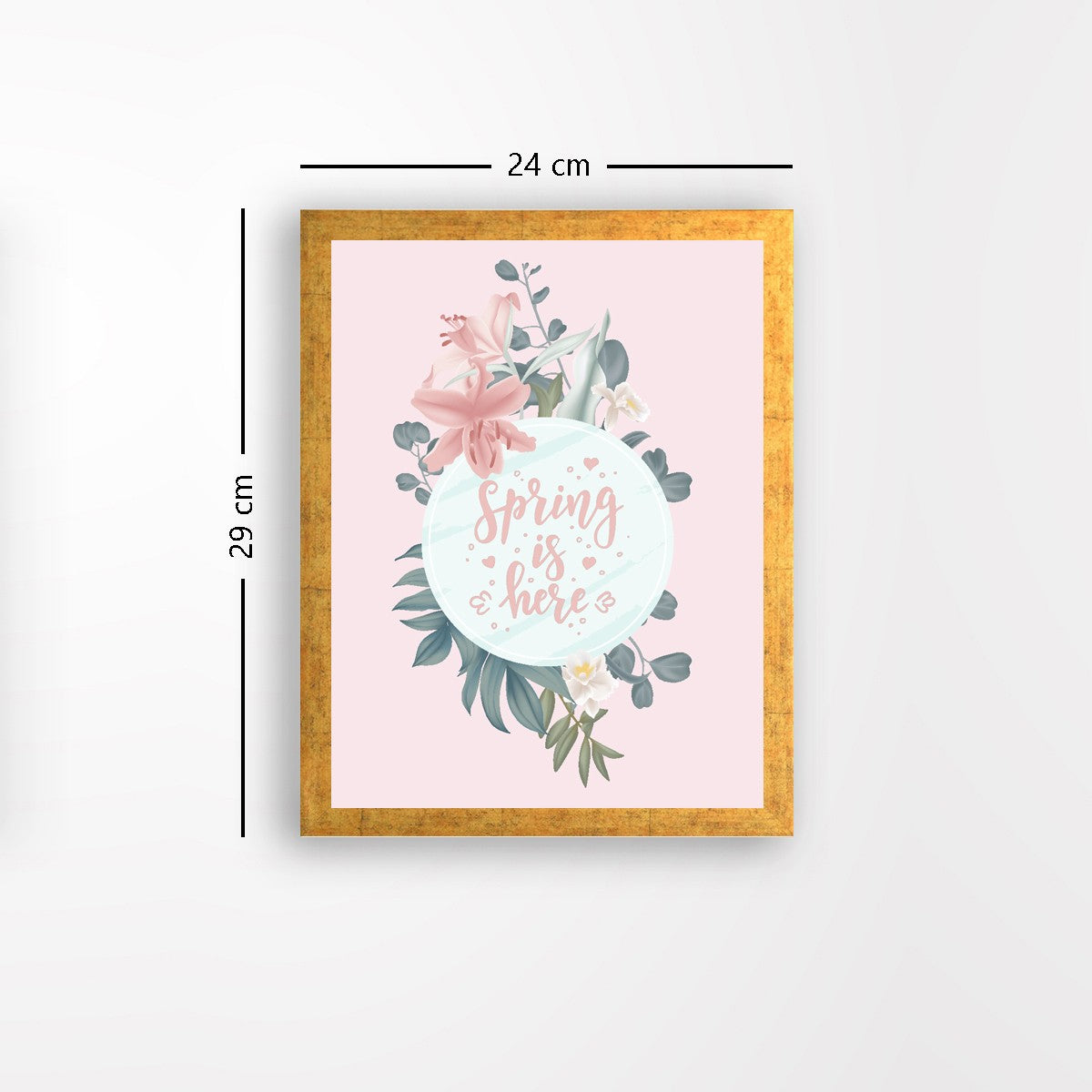 Quadro Decorativo MDF Emoldurado - Arte Multicolor 24x29cm com Moldura de Madeira 2cm