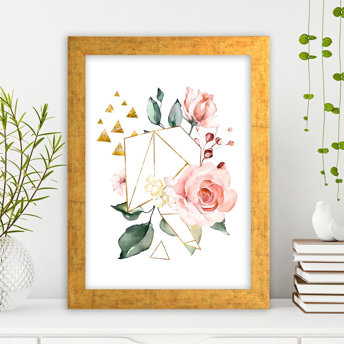 Quadro Decorativo MDF Emoldurado - Arte Multicolor 24x29cm com Moldura de Madeira 2cm