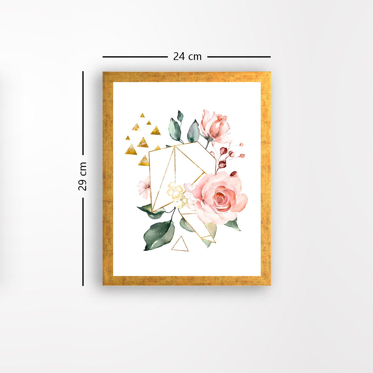 Quadro Decorativo MDF Emoldurado - Arte Multicolor 24x29cm com Moldura de Madeira 2cm