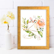 Quadro Decorativo MDF Emoldurado - Arte Multicolor 24x29cm com Moldura de Madeira 2cm