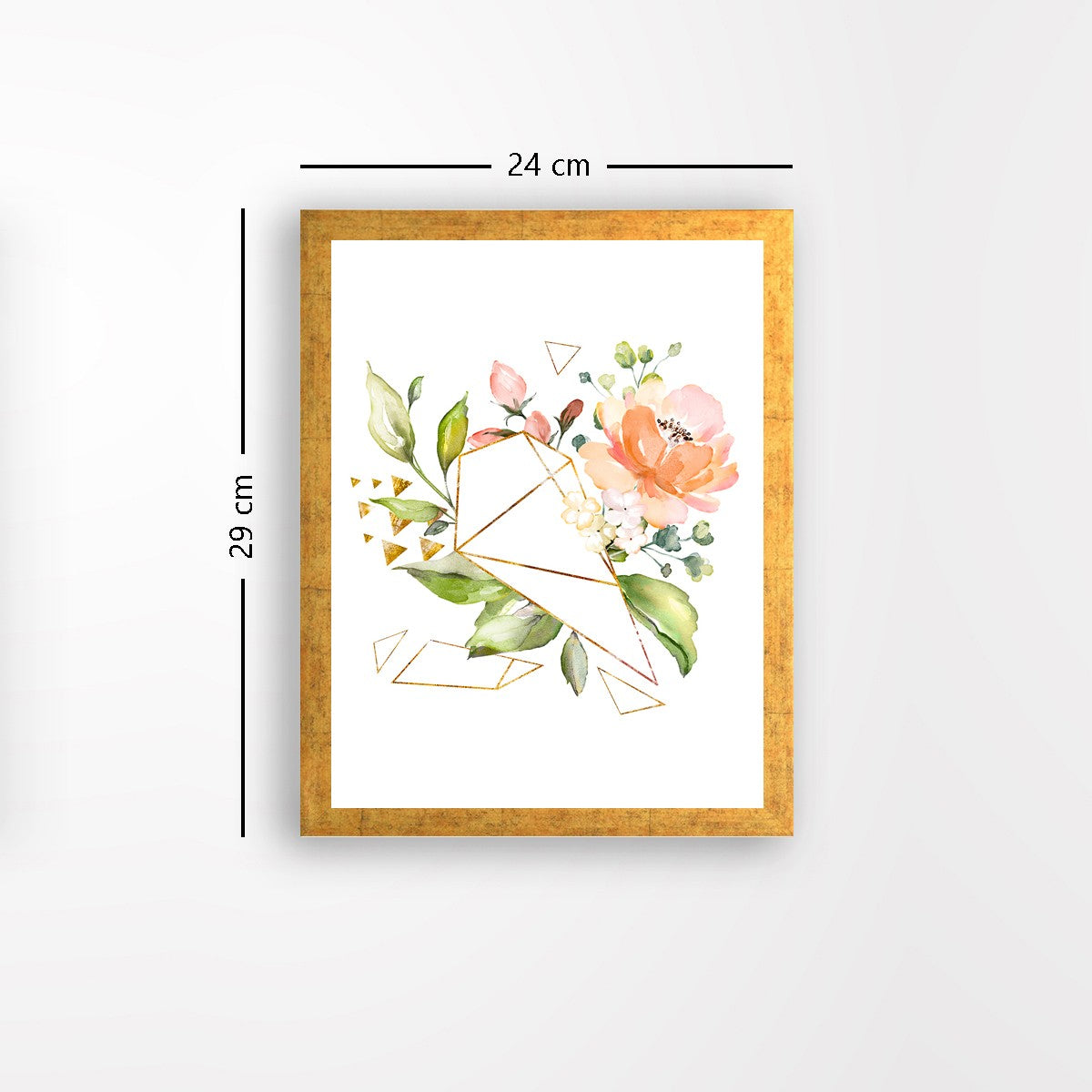 Quadro Decorativo MDF Emoldurado - Arte Multicolor 24x29cm com Moldura de Madeira 2cm