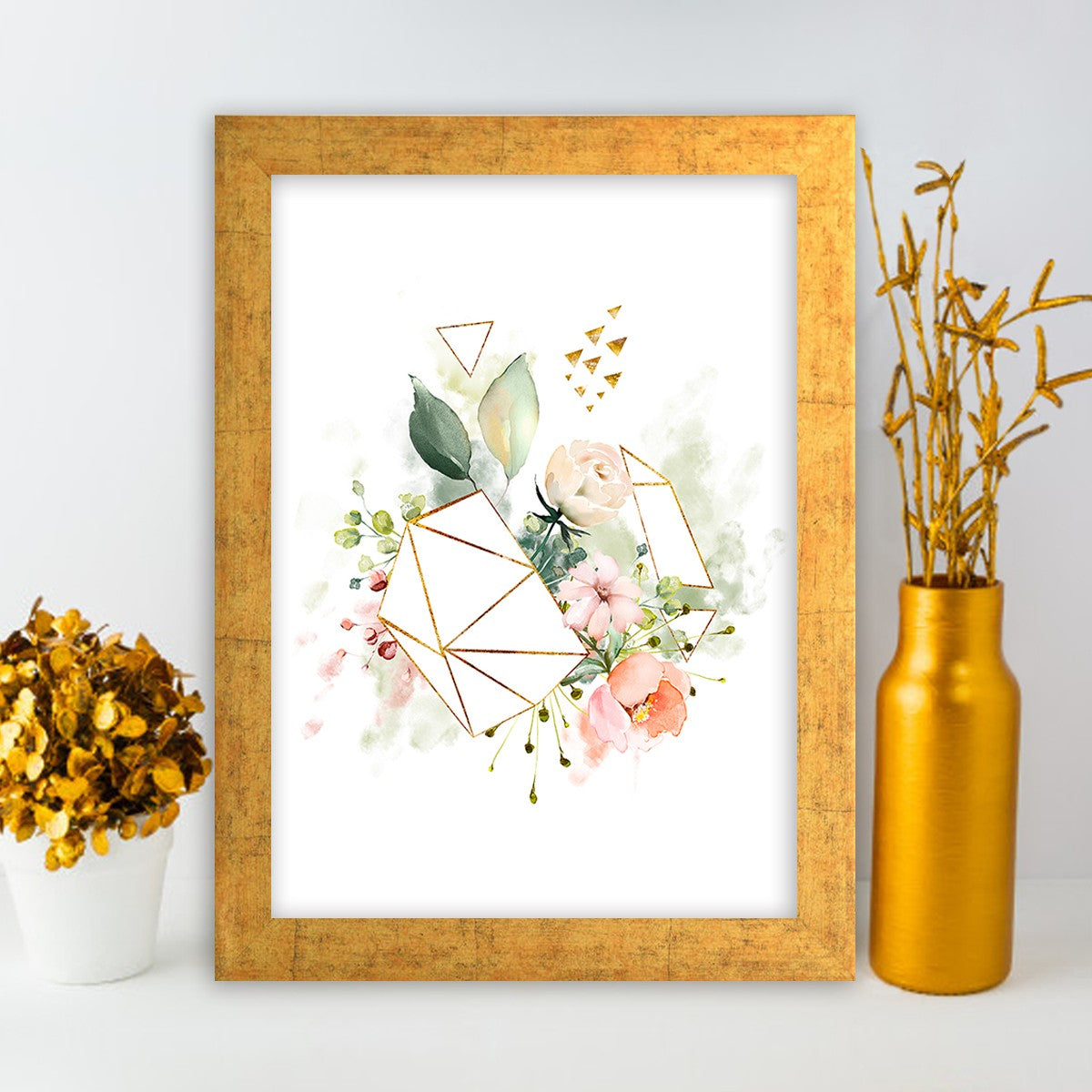 Quadro Decorativo MDF Emoldurado - Arte Multicolor 24x29cm com Moldura de Madeira 2cm