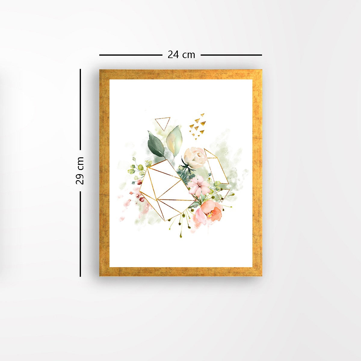 Quadro Decorativo MDF Emoldurado - Arte Multicolor 24x29cm com Moldura de Madeira 2cm