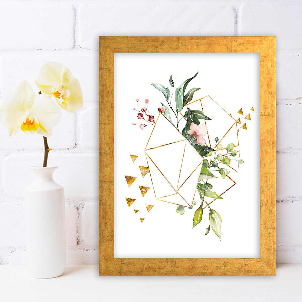 Quadro Decorativo MDF Emoldurado - Arte Multicolor 24x29cm com Moldura de Madeira 2cm