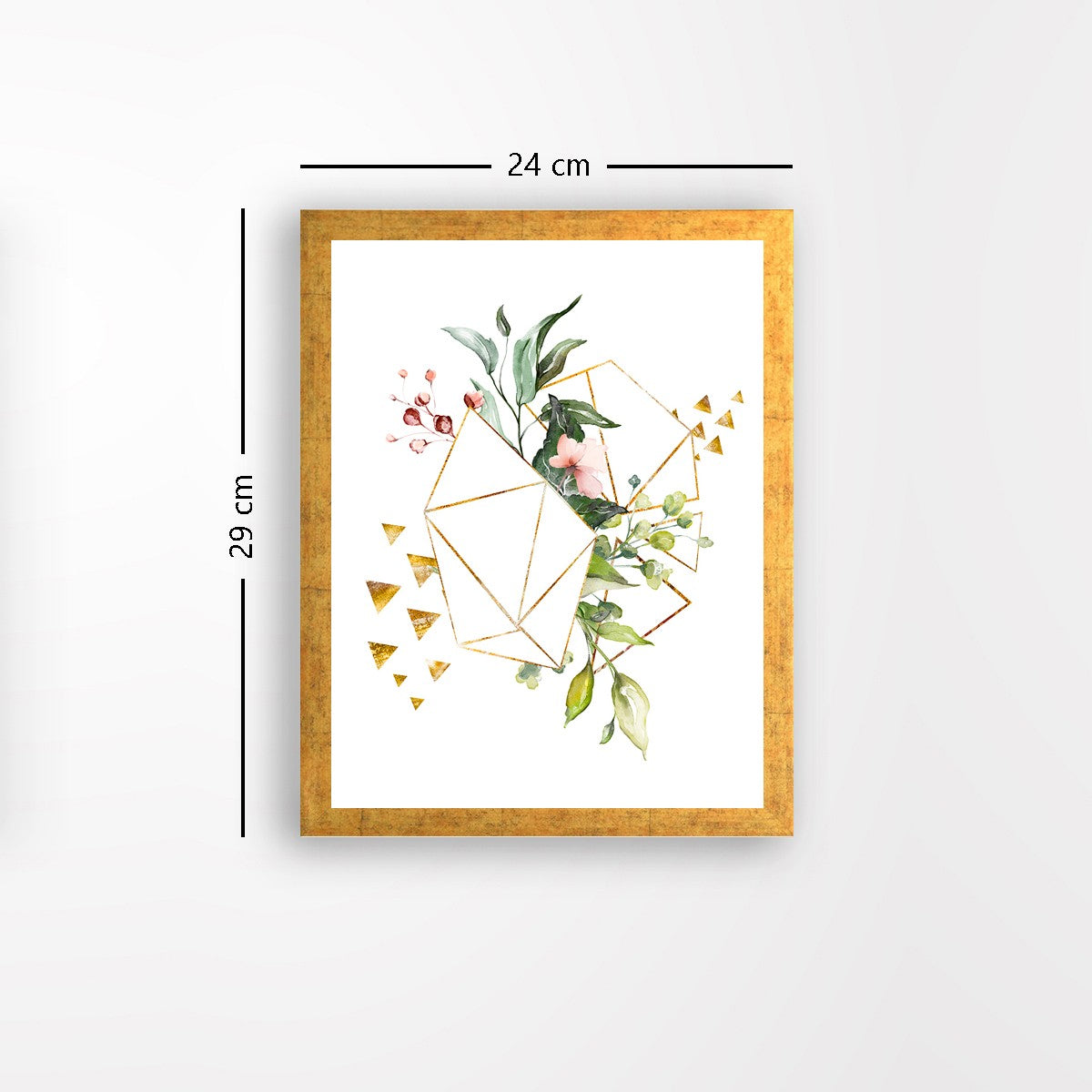Quadro Decorativo MDF Emoldurado - Arte Multicolor 24x29cm com Moldura de Madeira 2cm
