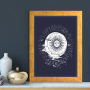 Quadro Decorativo MDF Emoldurado - Arte Multicolor 24x29cm com Moldura de Madeira 2cm