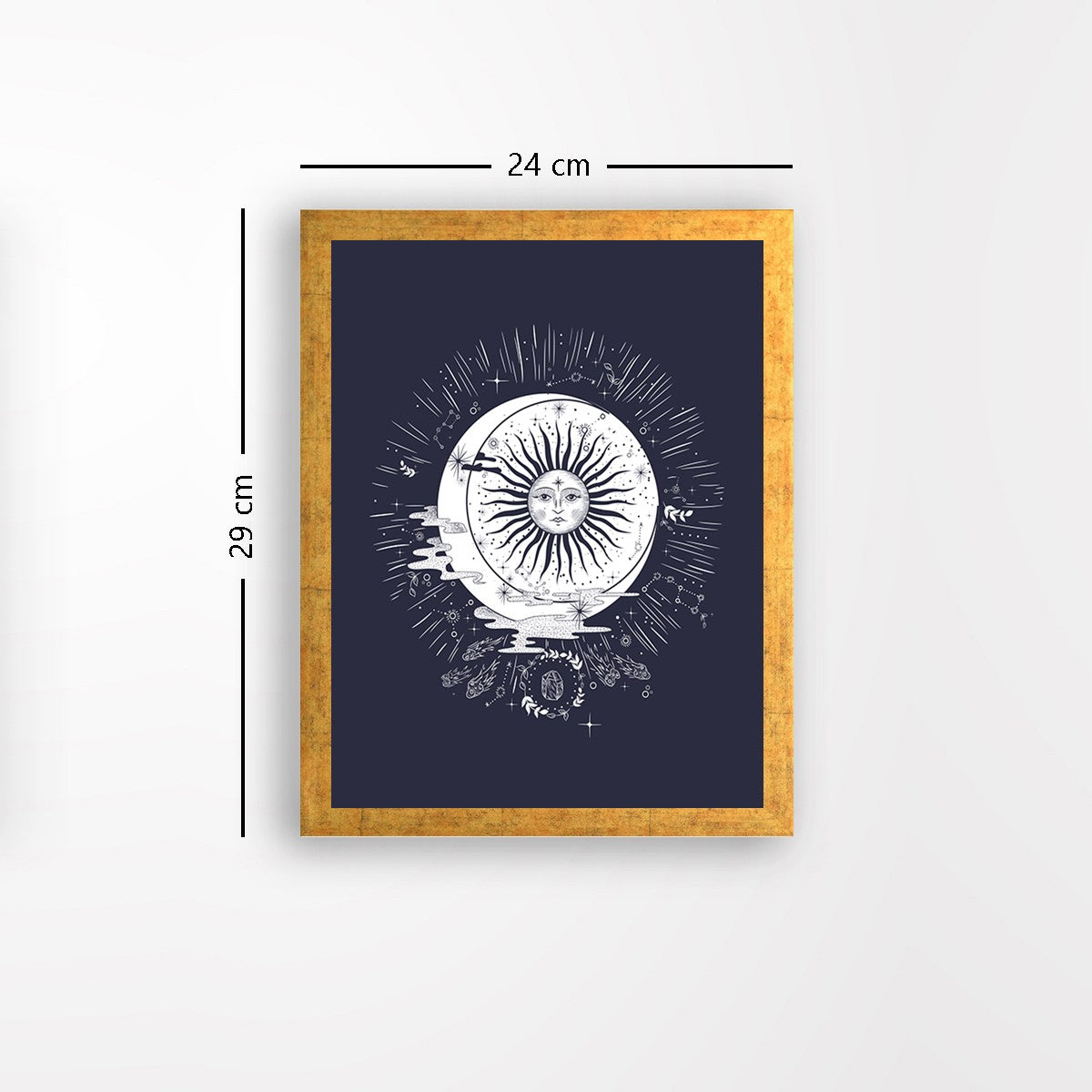 Quadro Decorativo MDF Emoldurado - Arte Multicolor 24x29cm com Moldura de Madeira 2cm