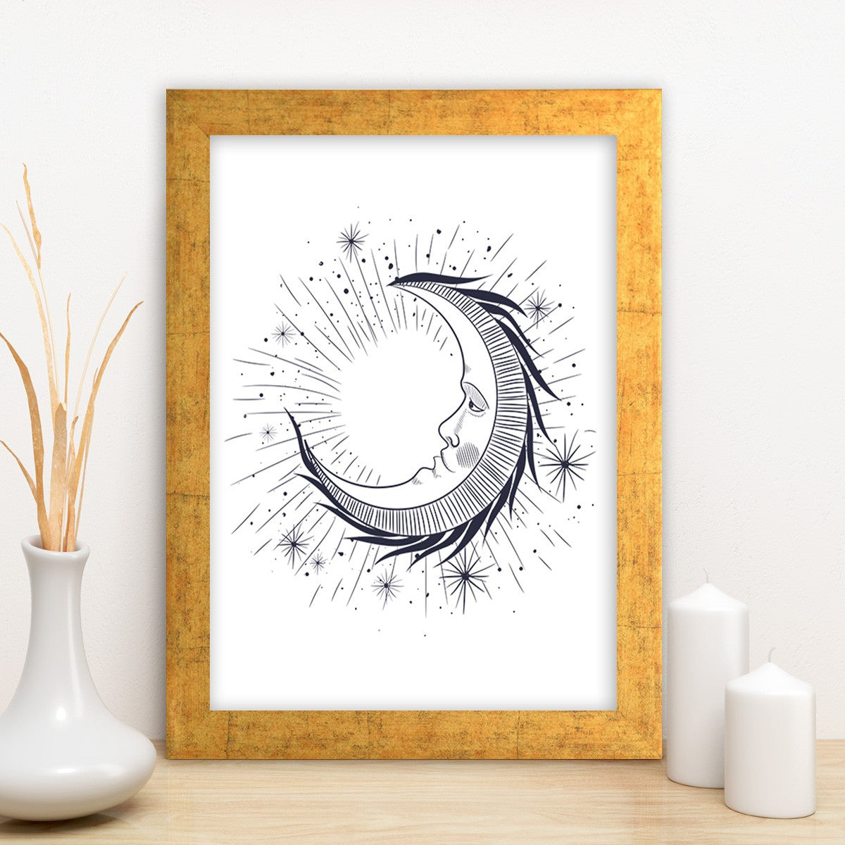 Quadro Decorativo MDF Emoldurado - Arte Multicolor 24x29cm com Moldura de Madeira 2cm