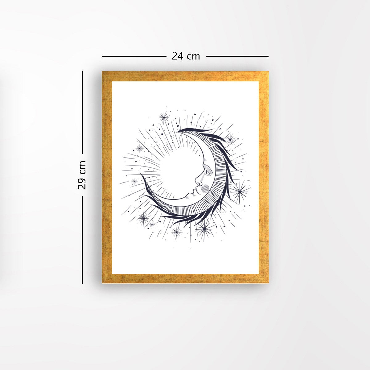 Quadro Decorativo MDF Emoldurado - Arte Multicolor 24x29cm com Moldura de Madeira 2cm