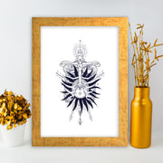 Quadro Decorativo MDF Emoldurado - Arte Multicolor 24x29cm com Moldura de Madeira 2cm