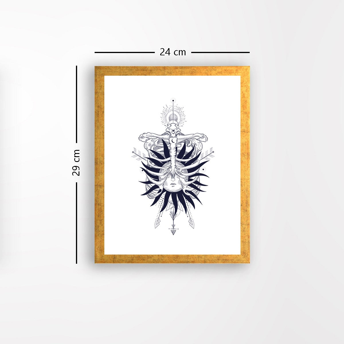 Quadro Decorativo MDF Emoldurado - Arte Multicolor 24x29cm com Moldura de Madeira 2cm