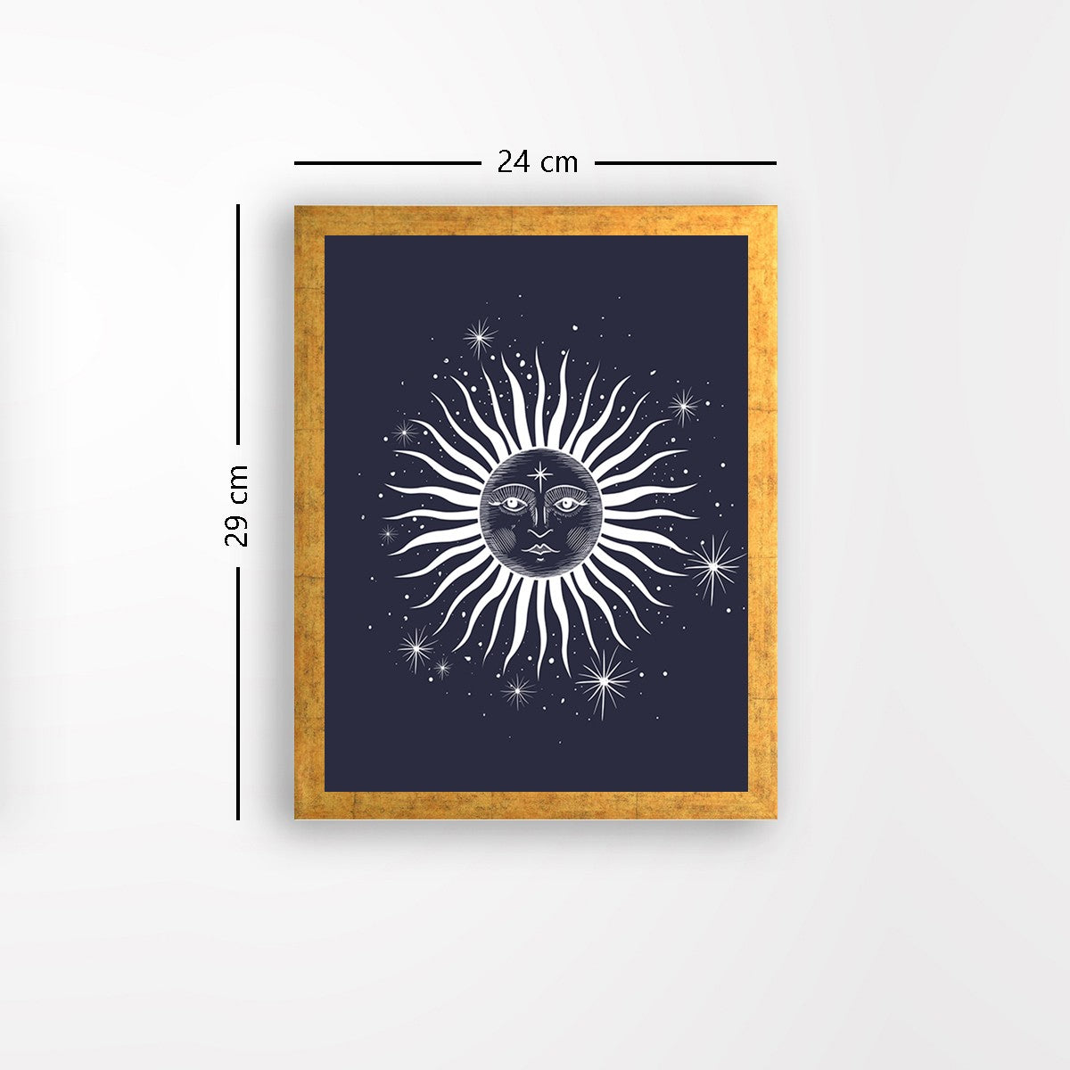 Quadro Decorativo MDF Emoldurado - Arte Multicolor 24x29cm com Moldura de Madeira 2cm