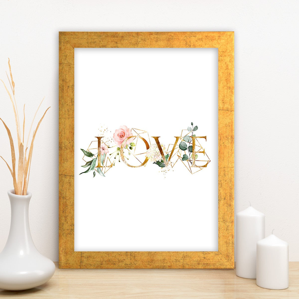 Quadro Decorativo MDF Emoldurado - Arte Multicolor 24x29cm com Moldura de Madeira 2cm