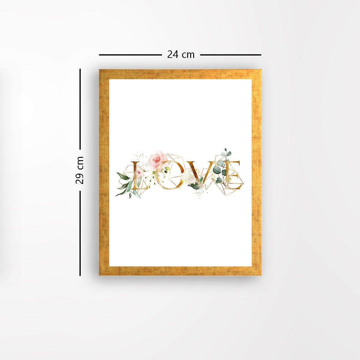 Quadro Decorativo MDF Emoldurado - Arte Multicolor 24x29cm com Moldura de Madeira 2cm