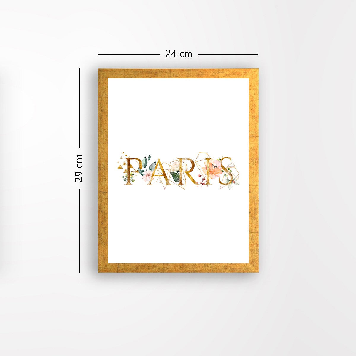 Quadro Decorativo MDF Emoldurado - Arte Multicolor 24x29cm com Moldura de Madeira 2cm