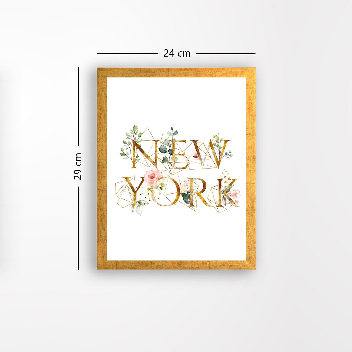 Quadro Decorativo MDF Emoldurado - Arte Multicolor 24x29cm com Moldura de Madeira 2cm