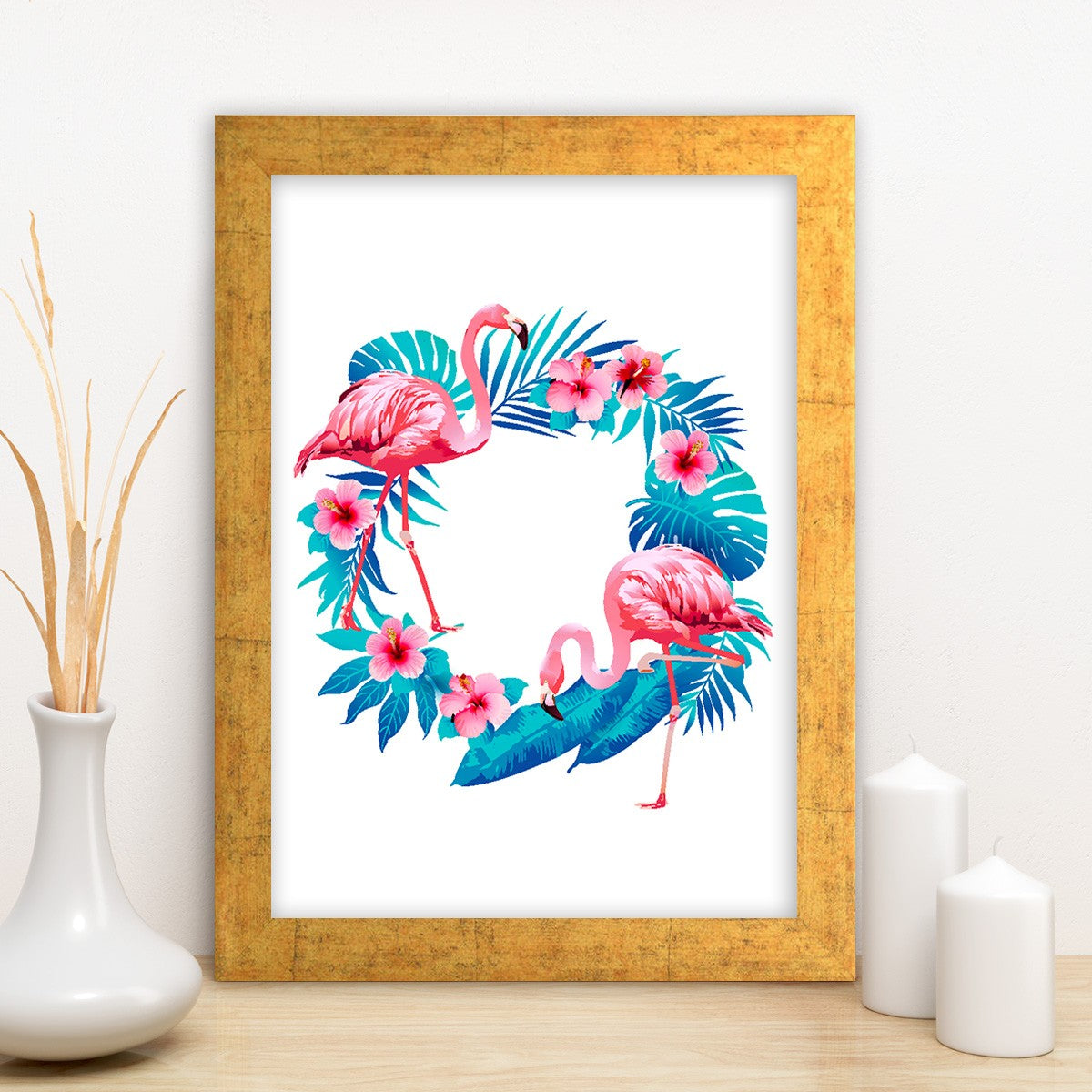 Quadro Decorativo MDF Emoldurado - Arte Multicolor 24x29cm com Moldura de Madeira 2cm