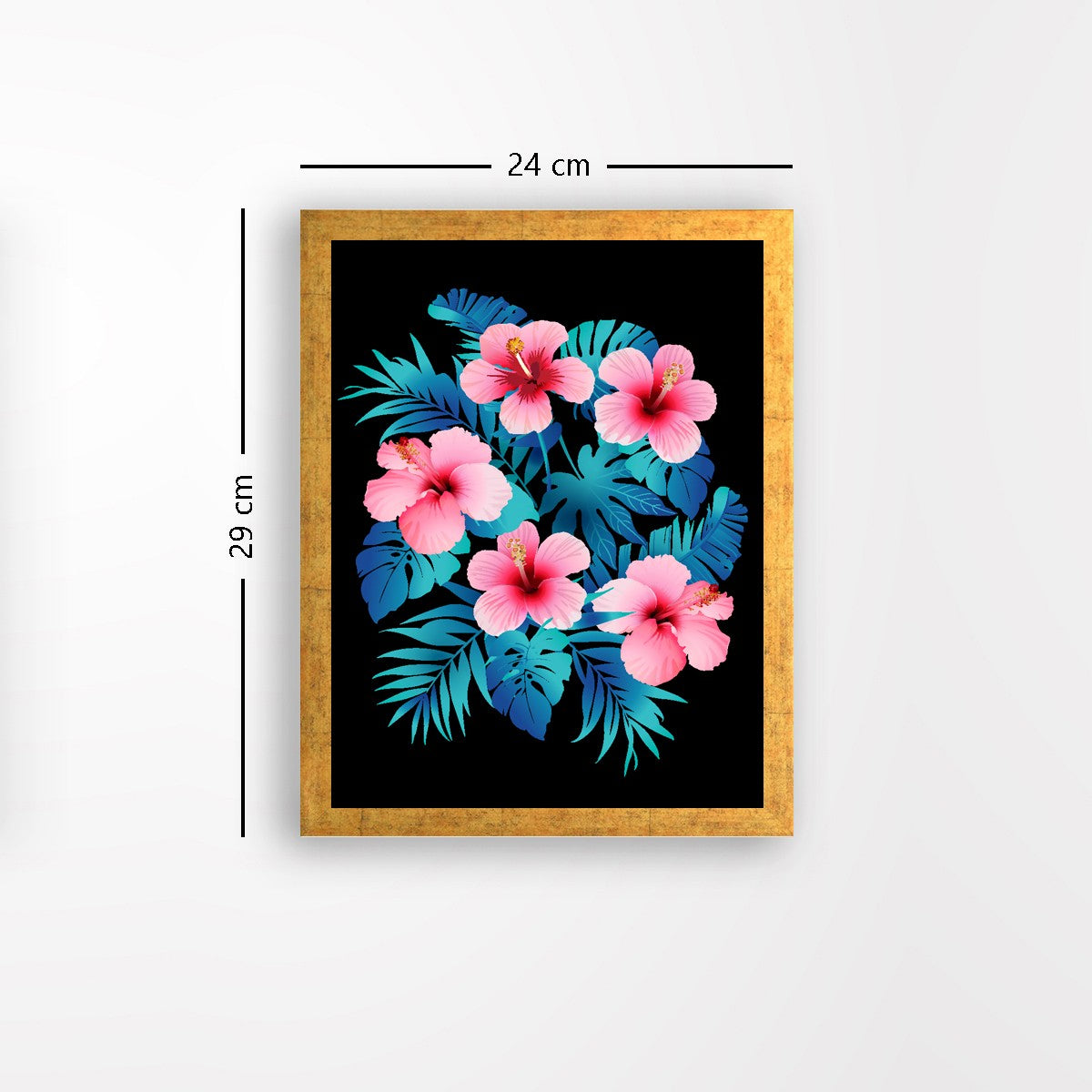 Quadro Decorativo MDF Emoldurado - Arte Multicolor 24x29cm com Moldura de Madeira 2cm