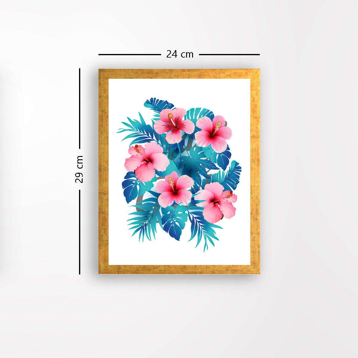 Quadro Decorativo MDF Emoldurado - Arte Multicolor 24x29cm com Moldura de Madeira 2cm