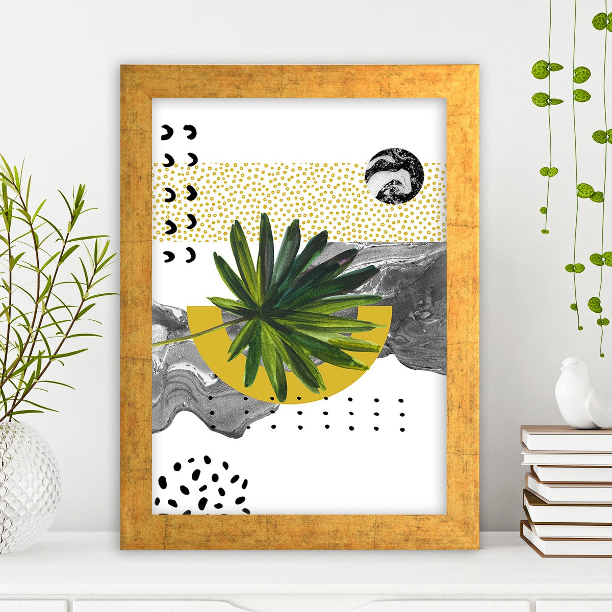 Quadro Decorativo MDF Emoldurado - Arte Multicolor 24x29cm com Moldura de Madeira 2cm