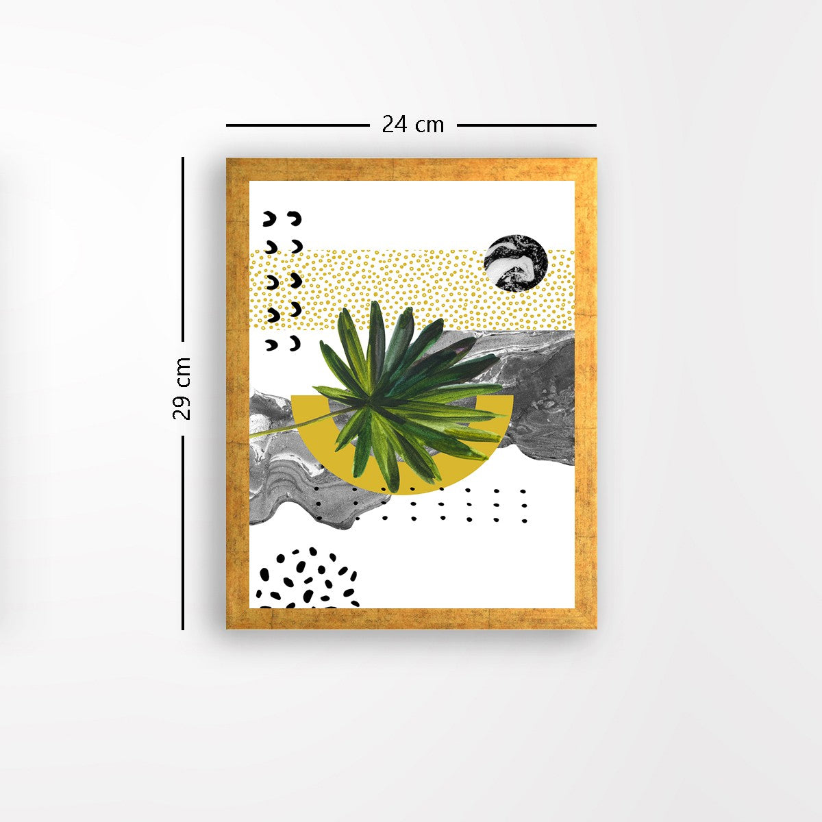 Quadro Decorativo MDF Emoldurado - Arte Multicolor 24x29cm com Moldura de Madeira 2cm