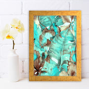 Quadro Decorativo MDF Emoldurado - Arte Multicolor 24x29cm com Moldura de Madeira 2cm