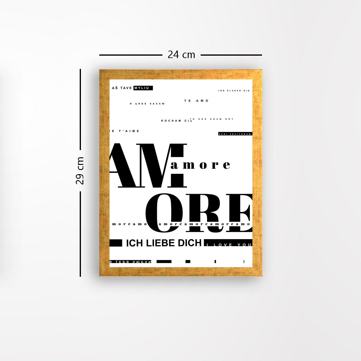 Quadro Decorativo MDF Emoldurado - Arte Multicolor 24x29cm com Moldura de Madeira 2cm