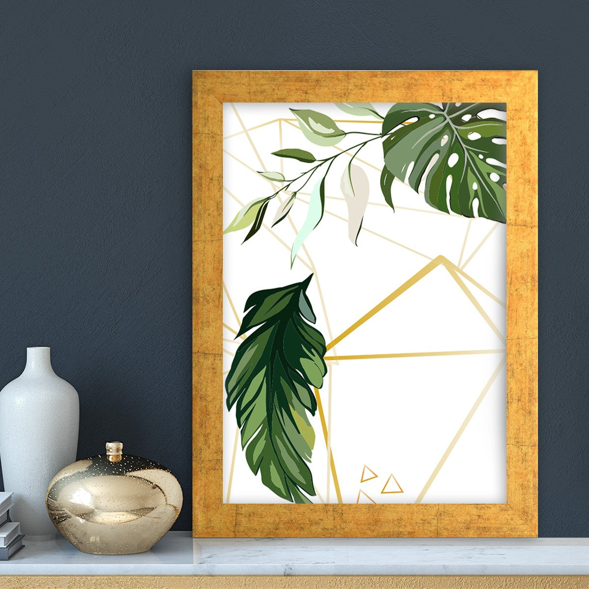 Quadro Decorativo MDF Emoldurado - Arte Multicolor 24x29cm com Moldura de Madeira 2cm