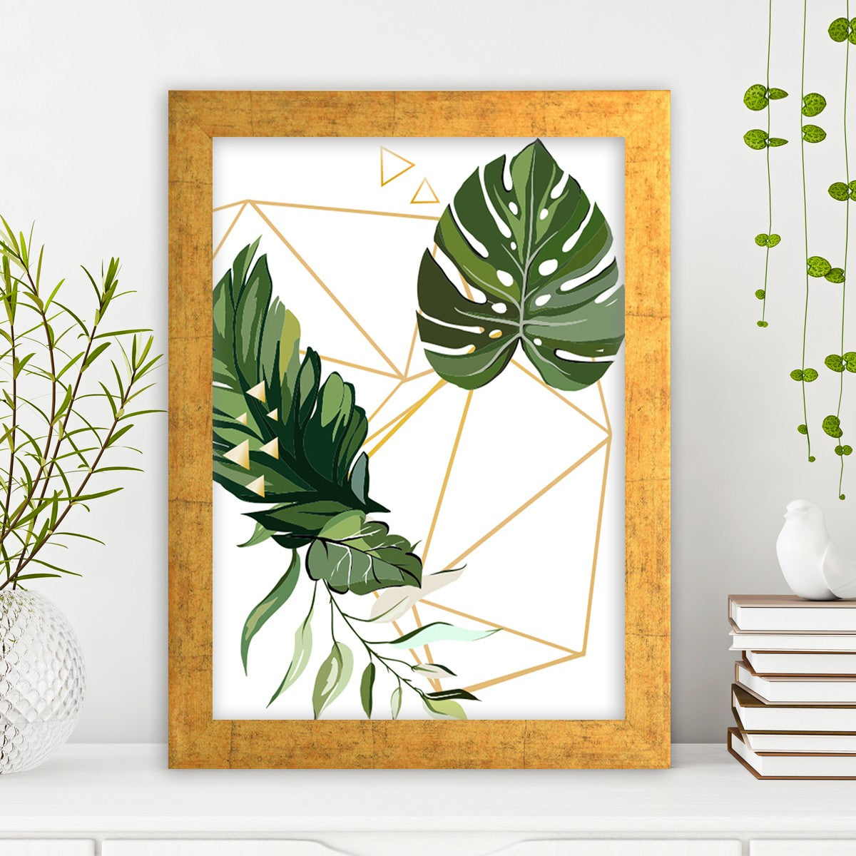 Quadro Decorativo MDF Emoldurado - Arte Multicolor 24x29cm com Moldura de Madeira 2cm