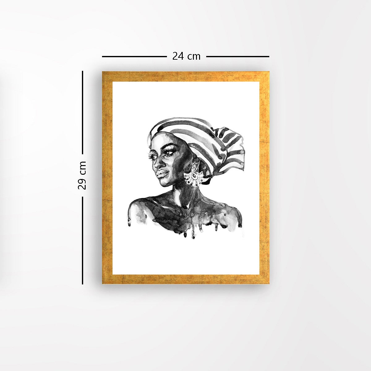 Quadro Decorativo MDF Emoldurado - Arte Multicolor 24x29cm com Moldura de Madeira 2cm