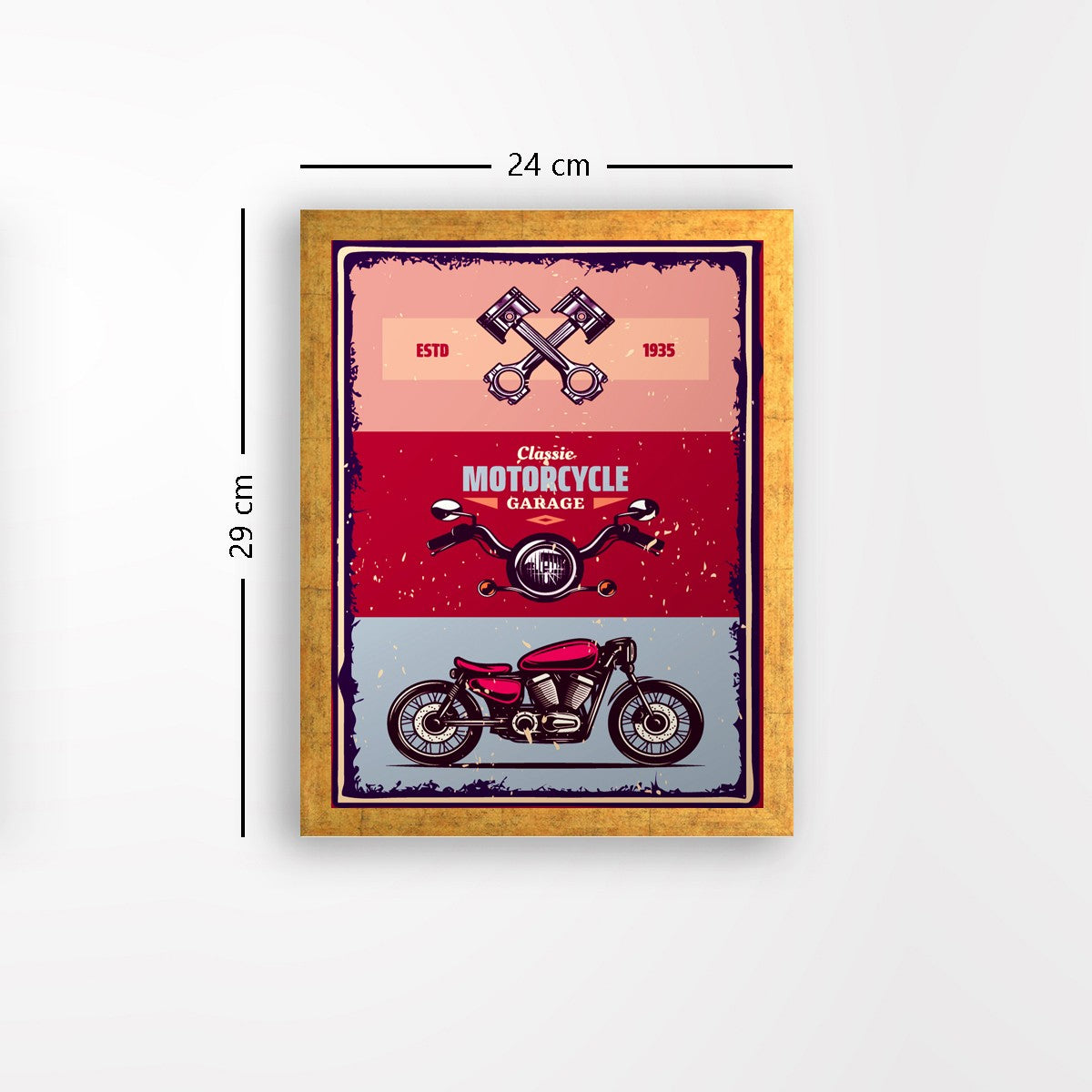 Quadro Decorativo MDF Emoldurado - Arte Multicolor 24x29cm com Moldura de Madeira 2cm