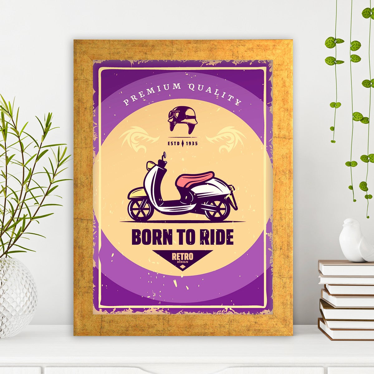 Quadro Decorativo MDF Emoldurado - Arte Multicolor 24x29cm com Moldura de Madeira 2cm