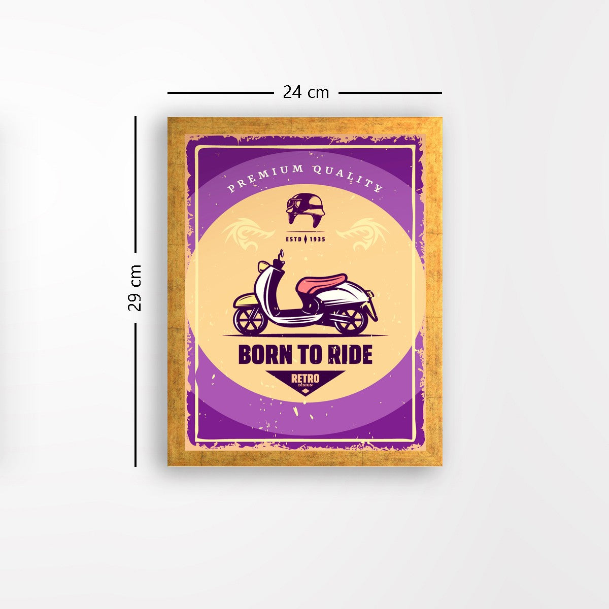 Quadro Decorativo MDF Emoldurado - Arte Multicolor 24x29cm com Moldura de Madeira 2cm