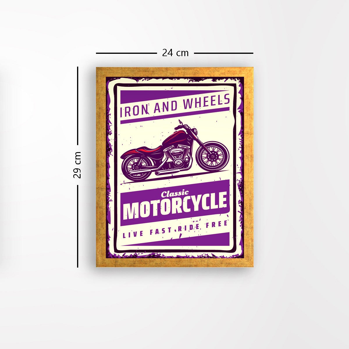 Quadro Decorativo MDF Emoldurado - Arte Multicolor 24x29cm com Moldura de Madeira 2cm