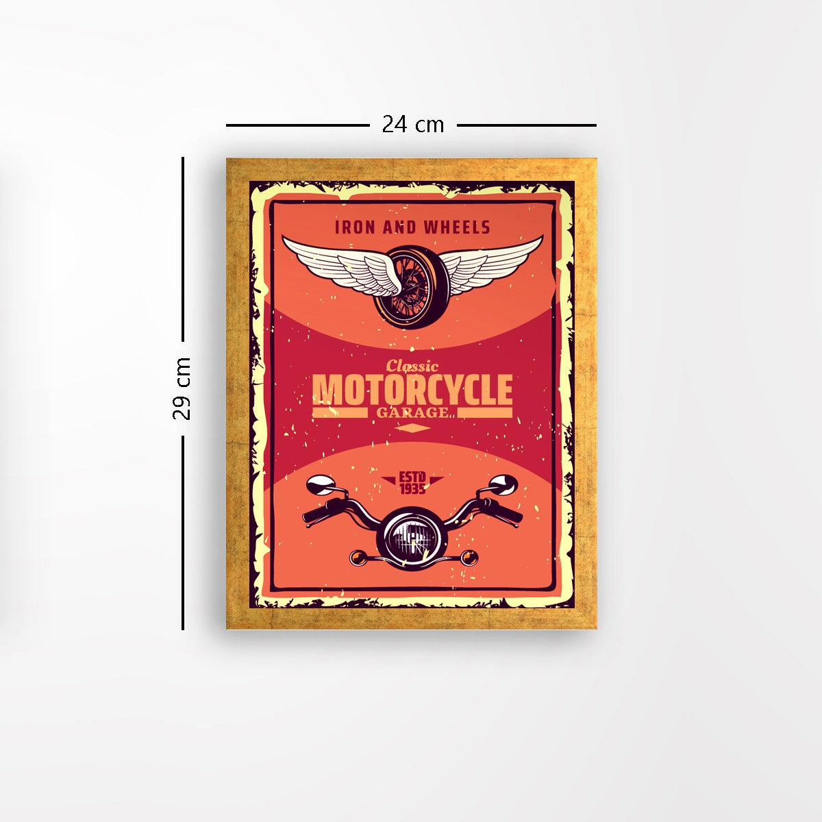 Quadro Decorativo MDF Emoldurado - Arte Multicolor 24x29cm com Moldura de Madeira 2cm