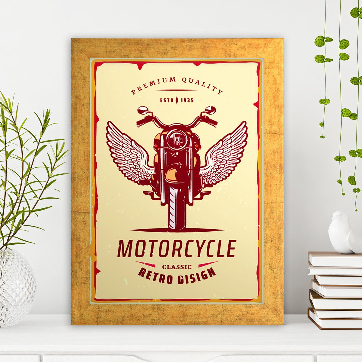 Quadro Decorativo MDF Emoldurado - Arte Multicolor 24x29cm com Moldura de Madeira 2cm