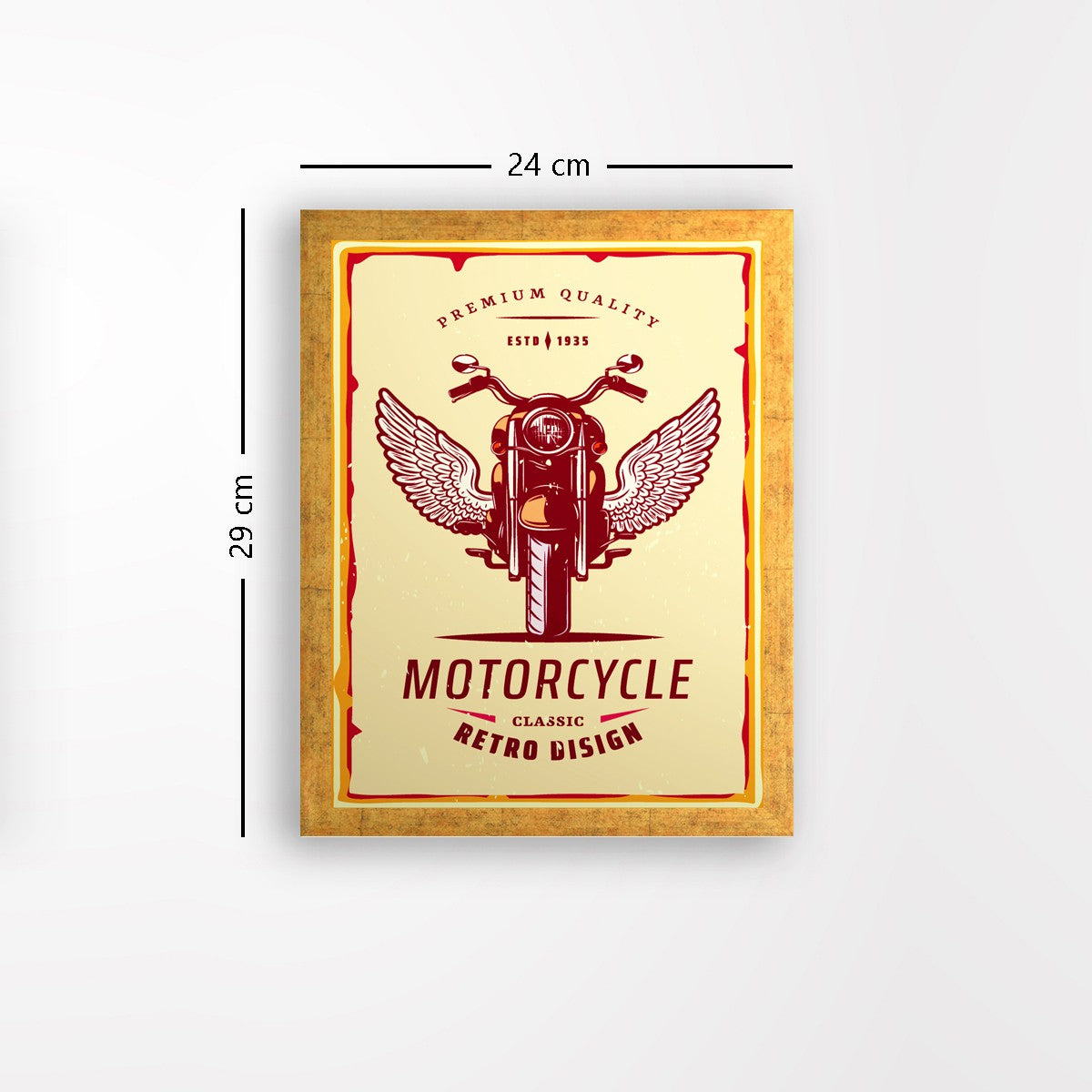 Quadro Decorativo MDF Emoldurado - Arte Multicolor 24x29cm com Moldura de Madeira 2cm