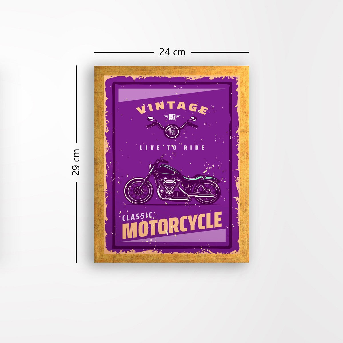 Quadro Decorativo MDF Emoldurado - Arte Multicolor 24x29cm com Moldura de Madeira 2cm