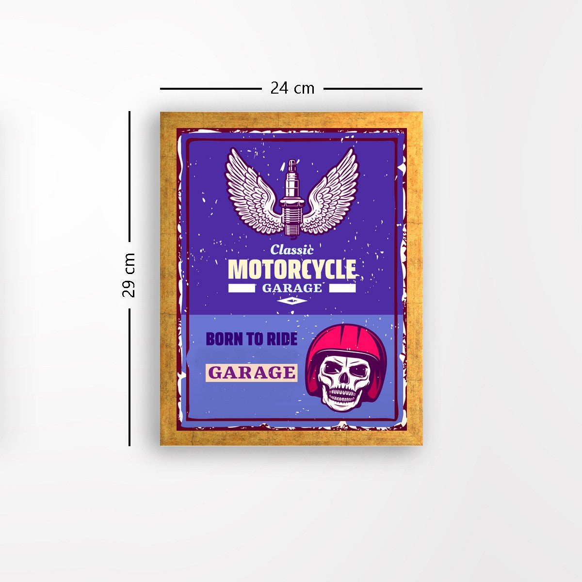 Quadro Decorativo MDF Emoldurado - Arte Multicolor 24x29cm com Moldura de Madeira 2cm