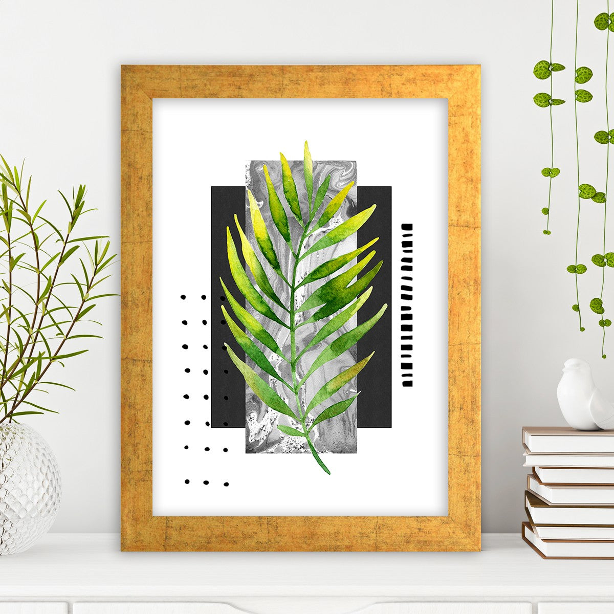 Quadro Decorativo MDF Emoldurado - Arte Multicolor 24x29cm com Moldura de Madeira 2cm