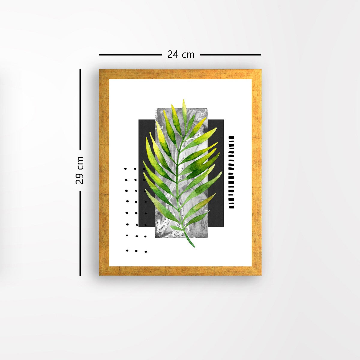 Quadro Decorativo MDF Emoldurado - Arte Multicolor 24x29cm com Moldura de Madeira 2cm