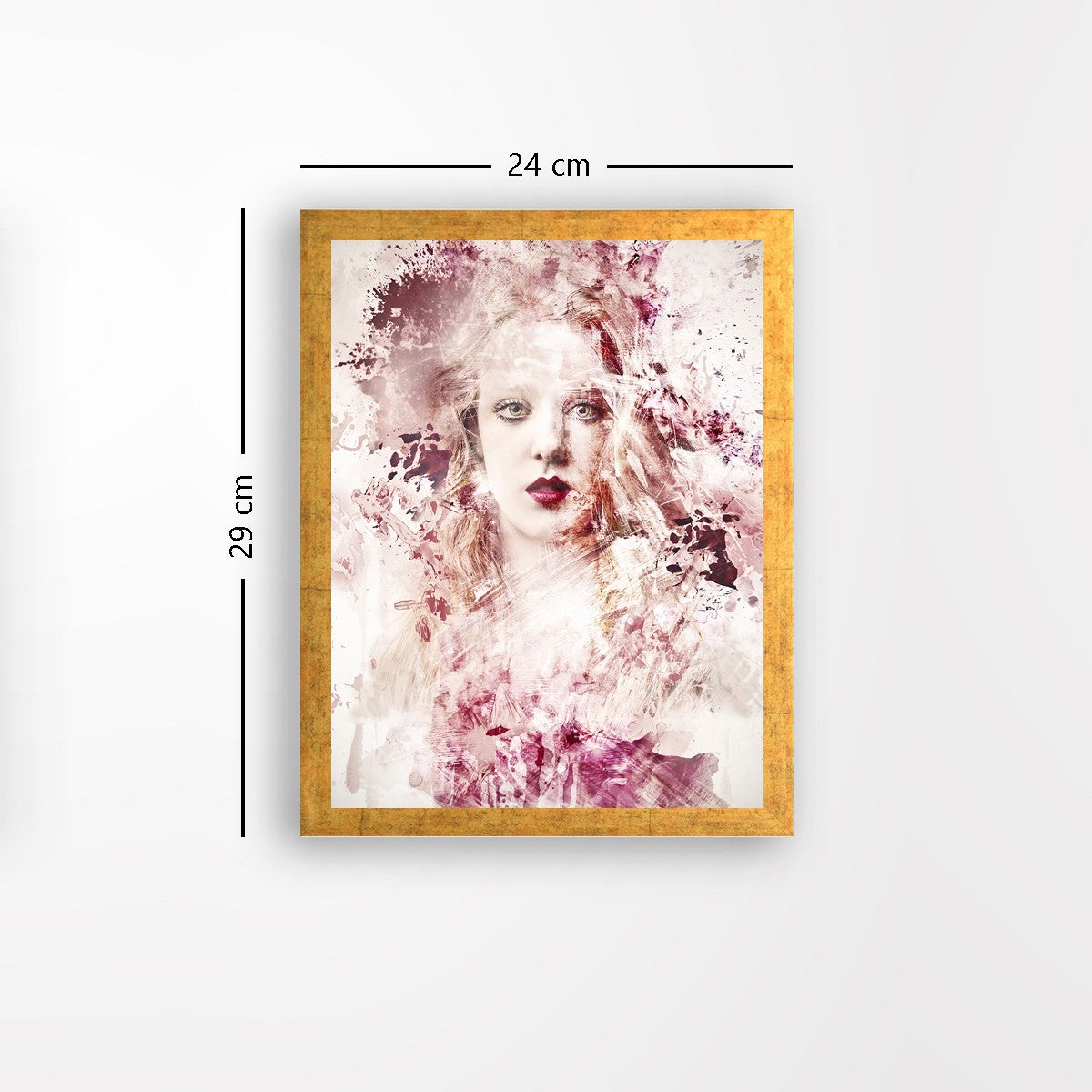 Quadro Decorativo MDF Emoldurado - Arte Multicolor 24x29cm com Moldura de Madeira 2cm