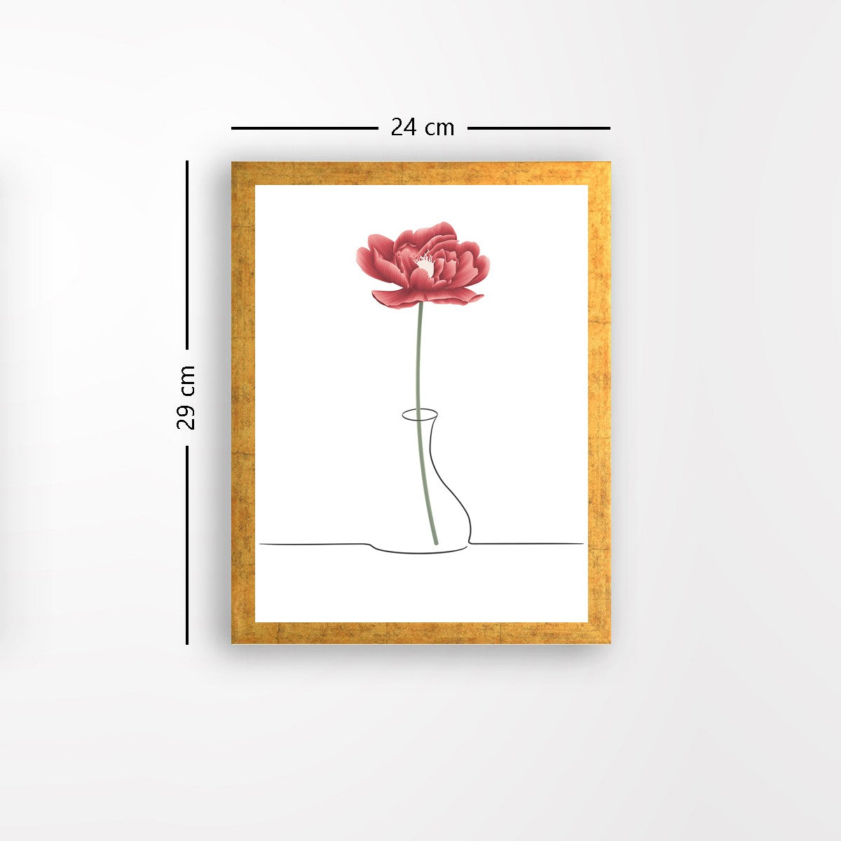 Quadro Decorativo MDF Emoldurado - Arte Multicolor 24x29cm com Moldura de Madeira 2cm