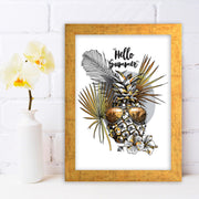 Quadro Decorativo MDF Emoldurado - Arte Multicolor 24x29cm com Moldura de Madeira 2cm