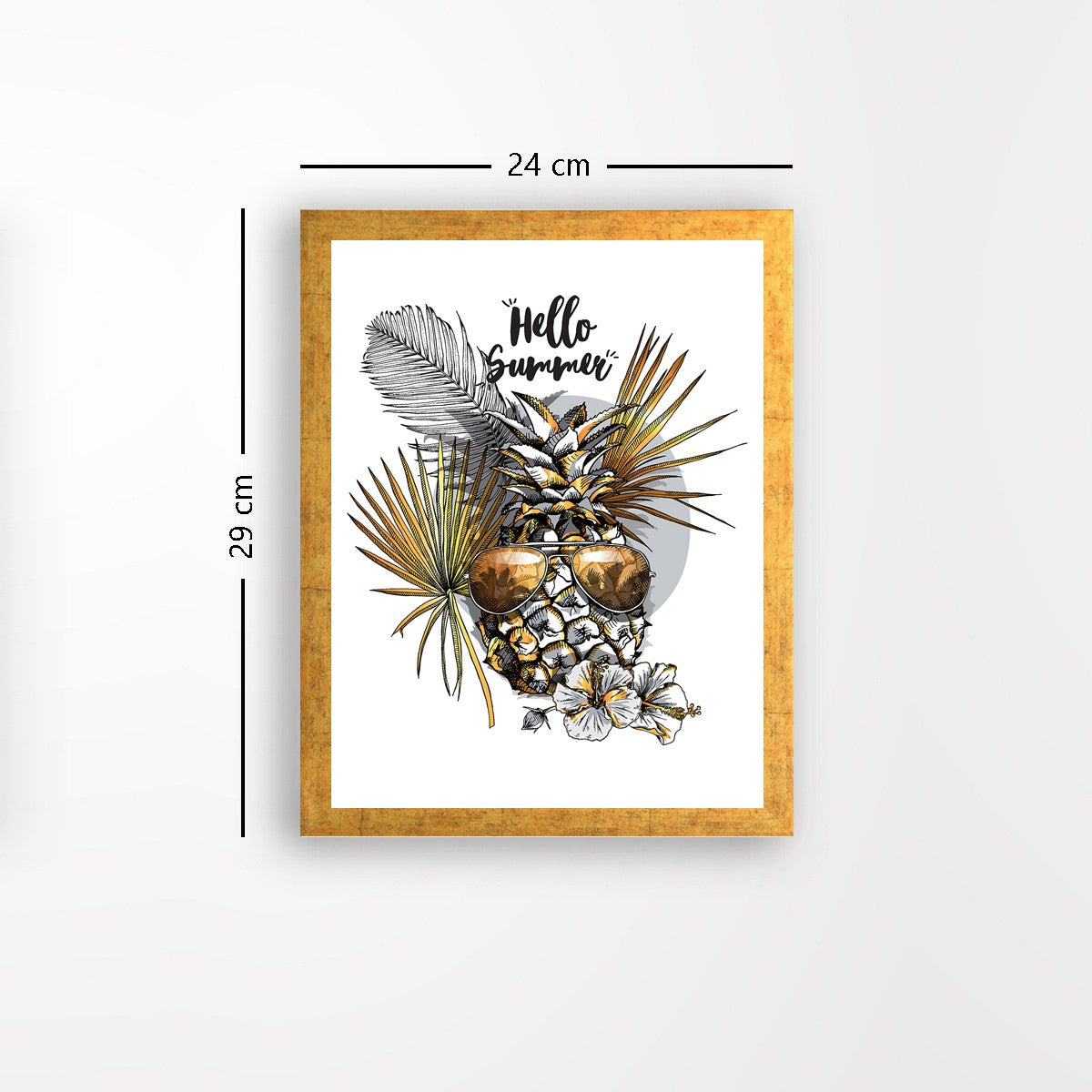 Quadro Decorativo MDF Emoldurado - Arte Multicolor 24x29cm com Moldura de Madeira 2cm