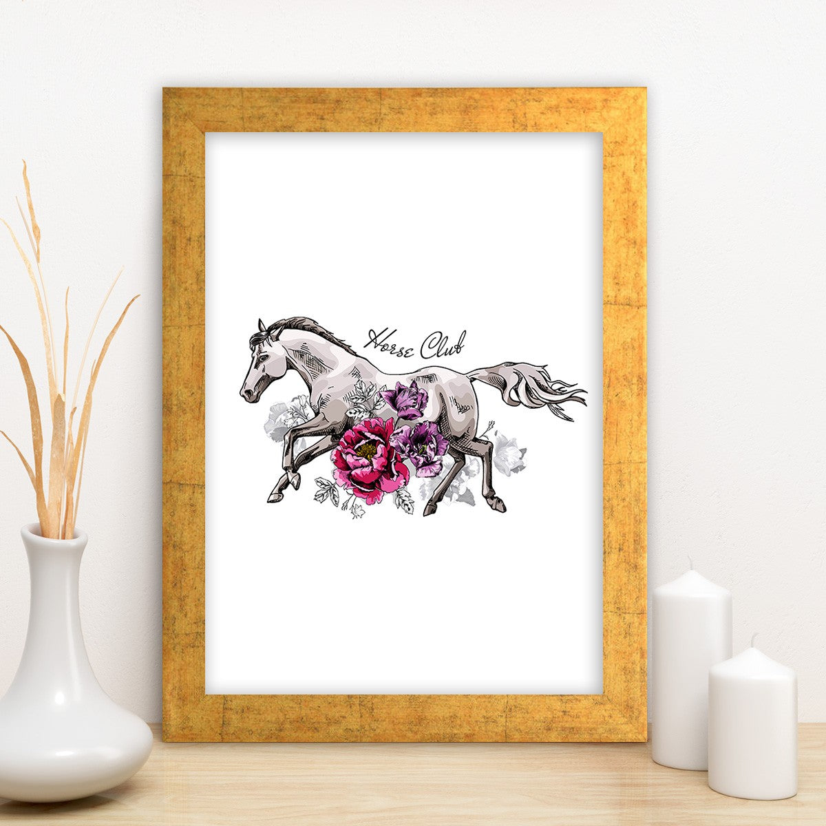 Quadro Decorativo MDF Emoldurado - Arte Multicolor 24x29cm com Moldura de Madeira 2cm