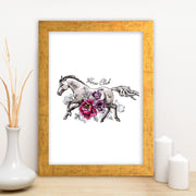 Quadro Decorativo MDF Emoldurado - Arte Multicolor 24x29cm com Moldura de Madeira 2cm